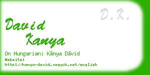 david kanya business card